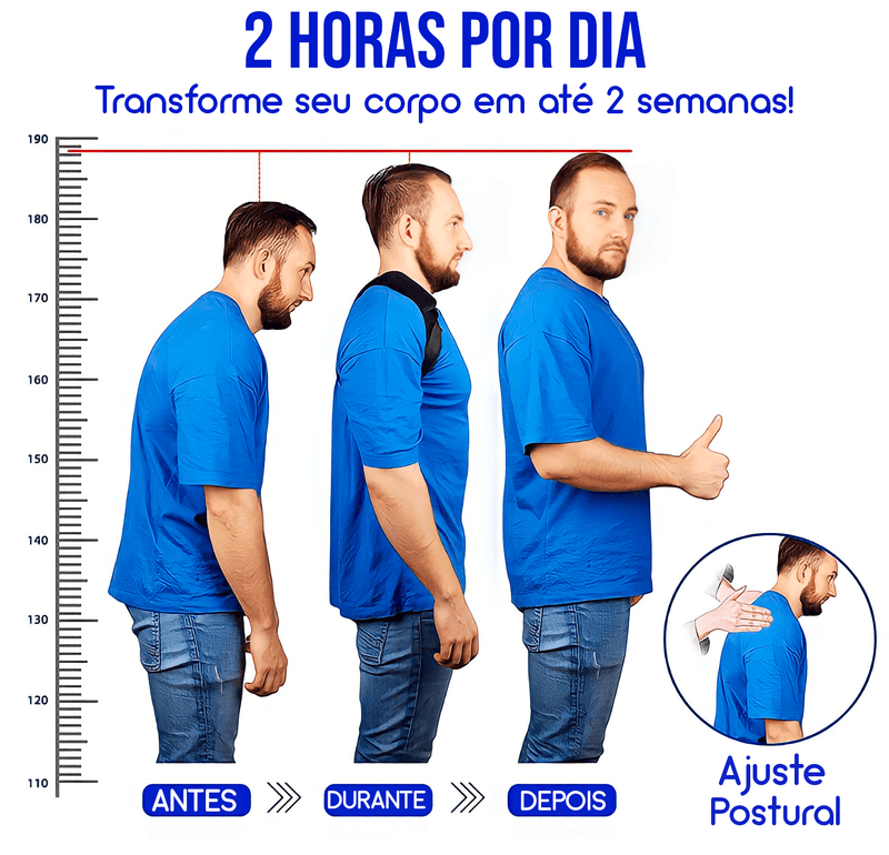 Corretor Postural Magnético Ajustável - Mudei casa Ofertas